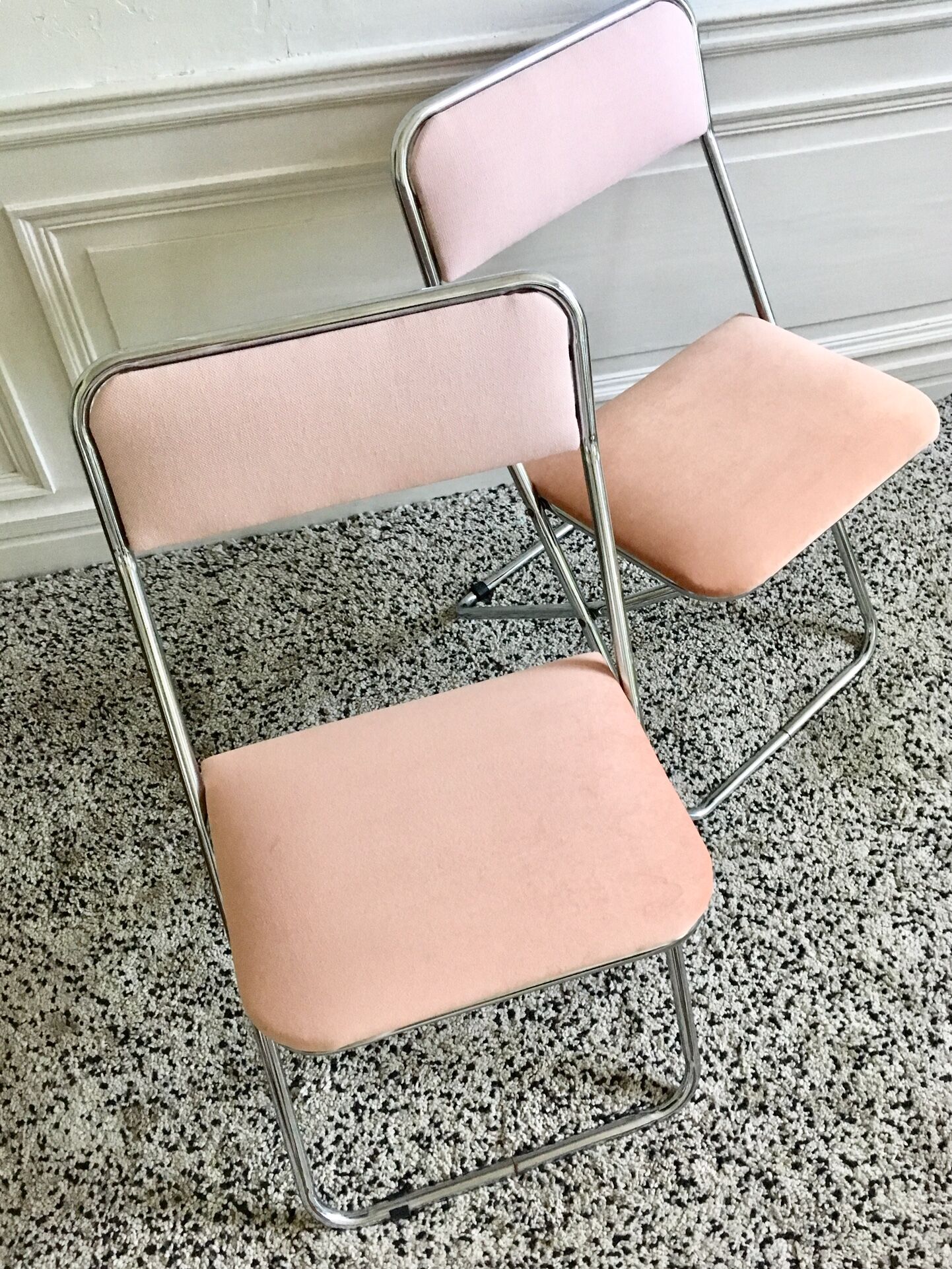 Restored vintage folding chairs