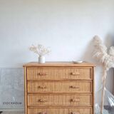Rattan chest of drawers circa 1960s