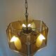 Mid Century Vistosi Smoked Glass Chandelier - Italian Pendant Light