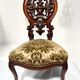 Napoleon III period armchair in carved mahogany, 19th century.