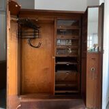 Compactom brand mahogany English cabin wardrobe for men