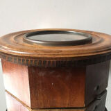 Antique mahogany wall bracket with glass lid