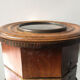 Antique mahogany wall bracket with glass lid