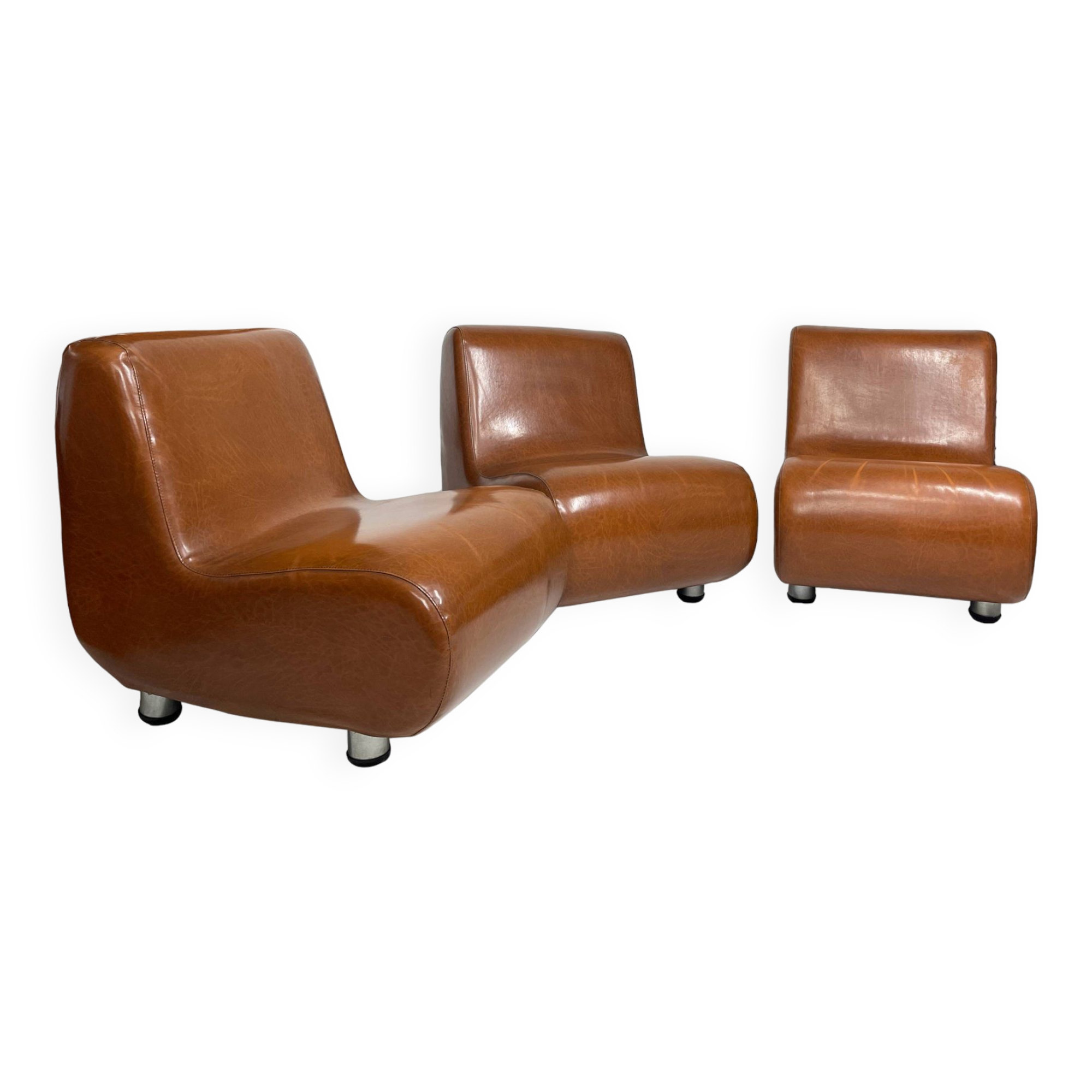 Curve armless armchairs, 1970s