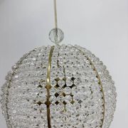 Brass & acrylic ball hanging lamp pendant by Emil Stejnar, 1950s