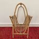 Vintage bamboo rattan magazine holder