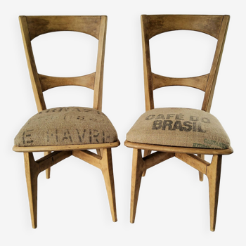 Paire de chaises vintage restaurées