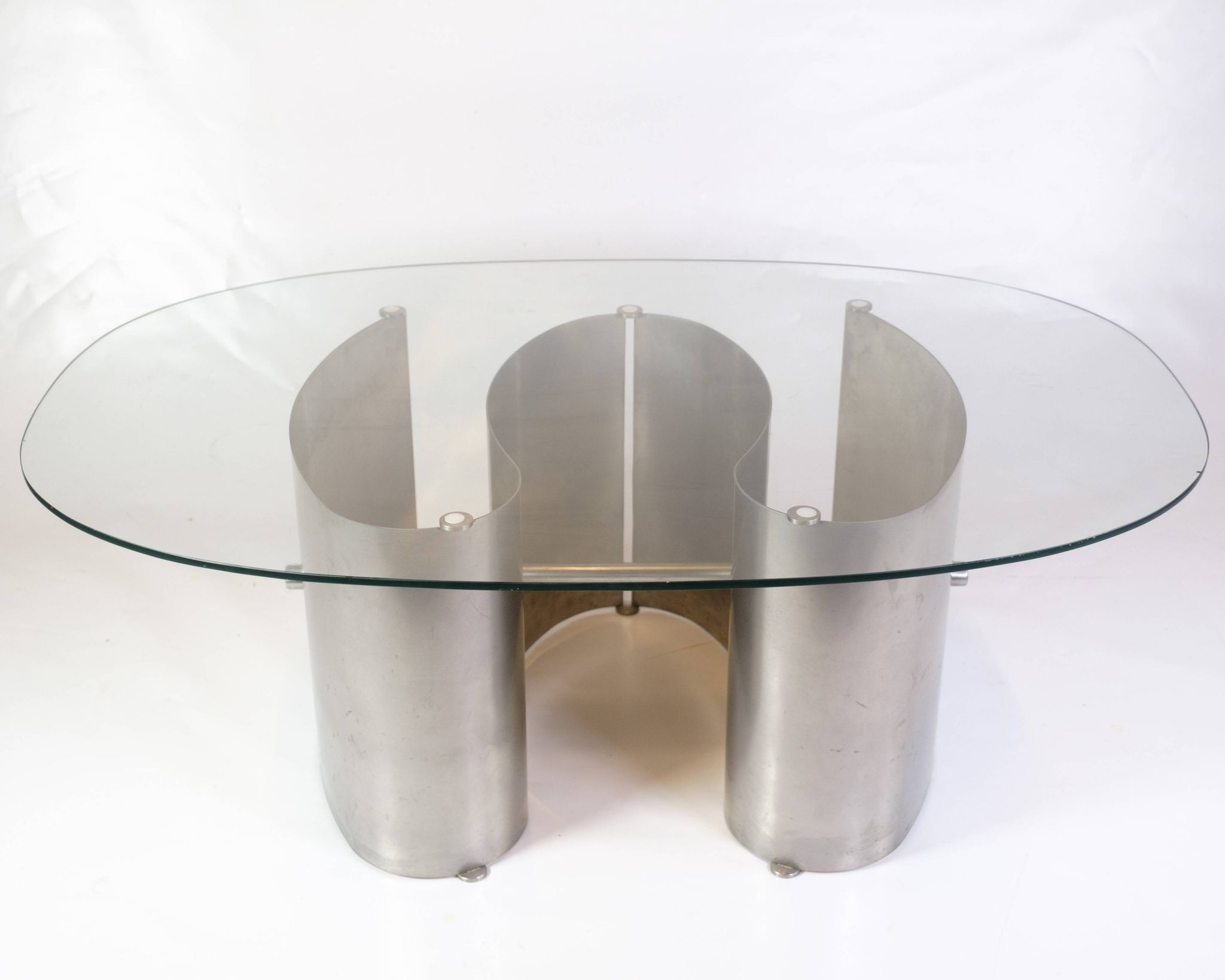 Unique Coffee Table With Glass Top By Jørgen Flemmer From 1980s