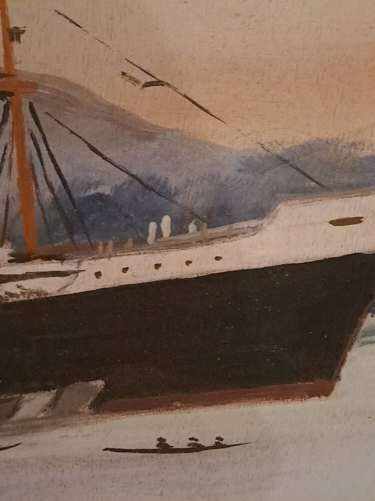 Painting "Cruise liner" Signed.