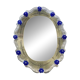 Hand-Carved Venetian Oval Mirror in Murano Glass Style, Early 21st Century