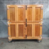 Vintage Bakery Dough Proofing Cabinet | Authentic Wooden Storage