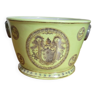 Chinese ceramic pot holder, red stamp
