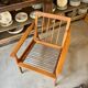 Fauteuil de style scandinave en bois clair et tissu vert foncé, vers 1960