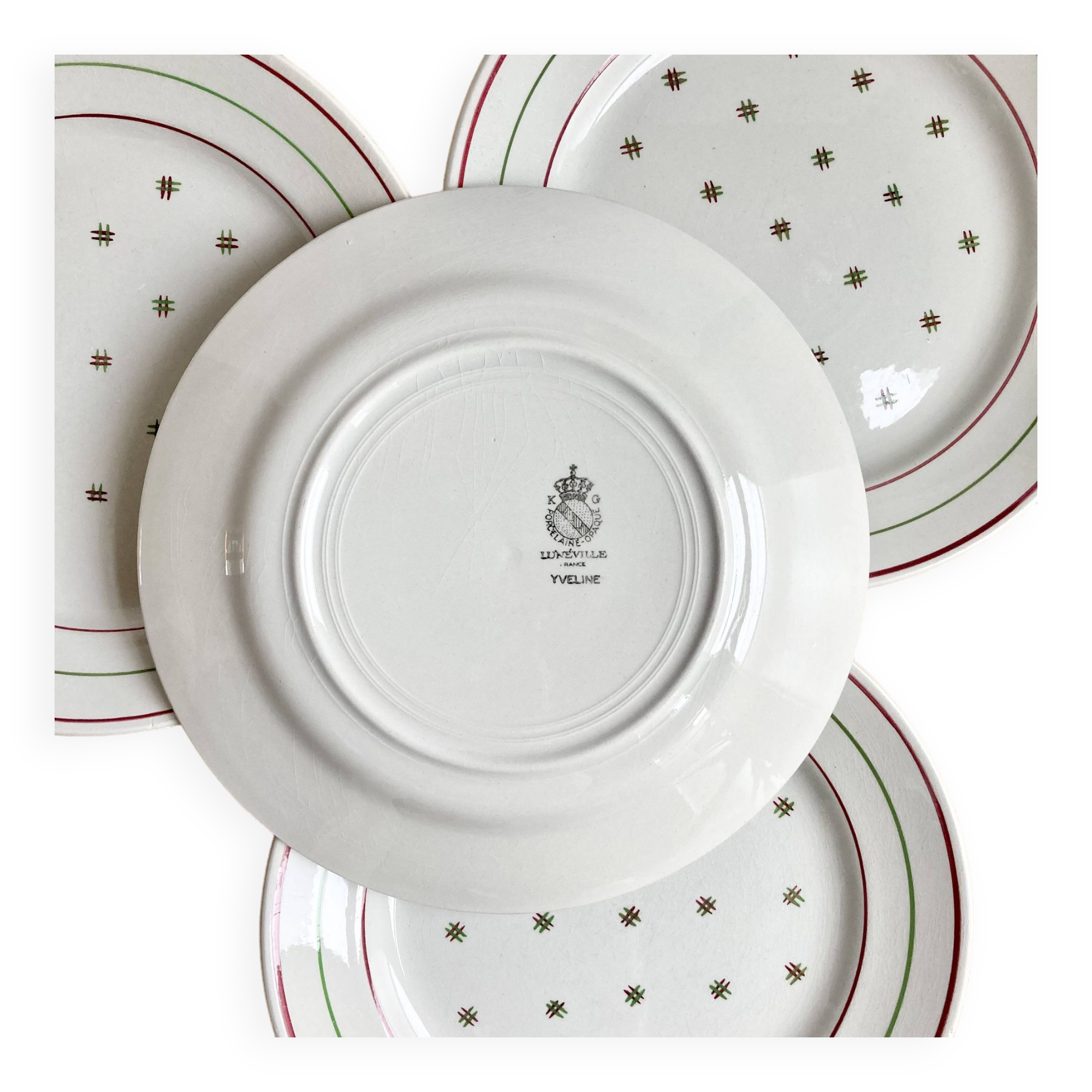 4 Luneville 50s flat plates