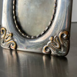 Art nouveau metal silver plated picture frame