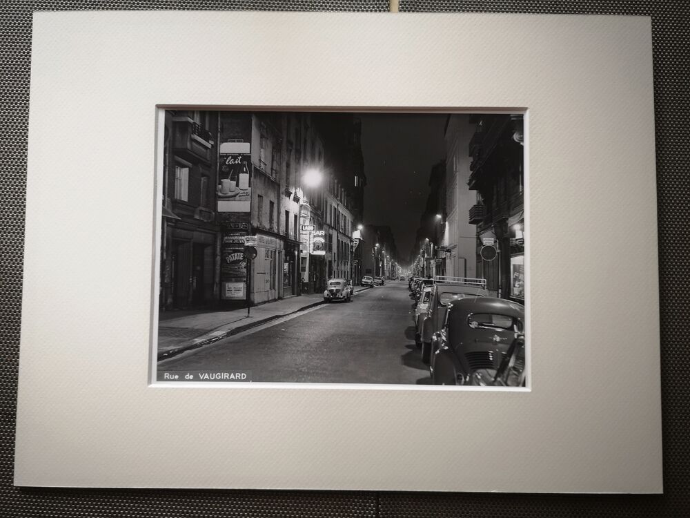 Photograph 18x24cm - Old black and white silver print - Vaugirad Street - 1950s-1960s