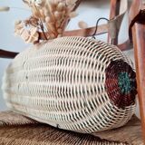 Rattan messenger bag