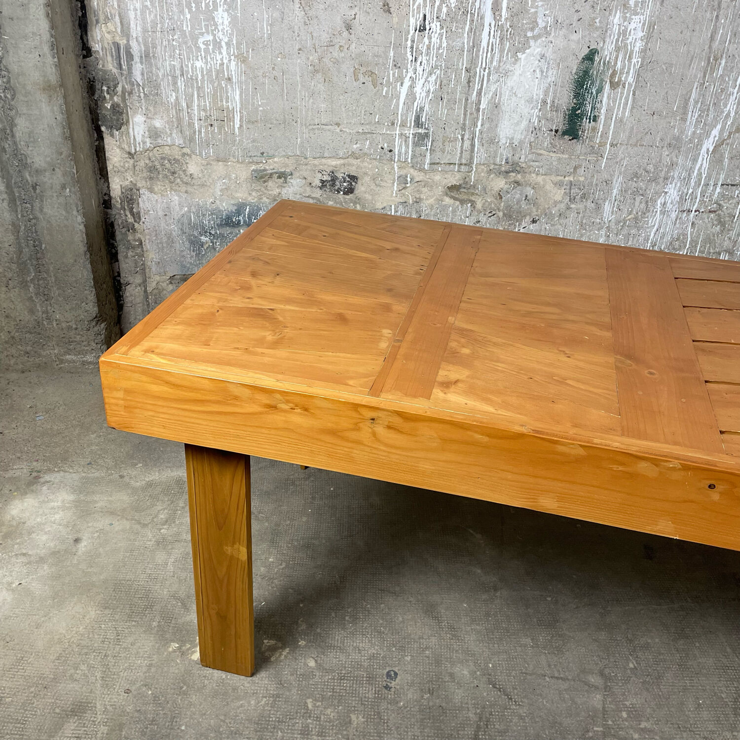 Solid pine farmhouse table 90 years
