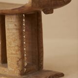African Ashanti monoxyl stool in solid wood circa 1950
