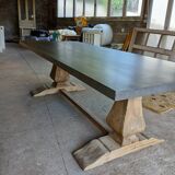 Monastery table with zinc top