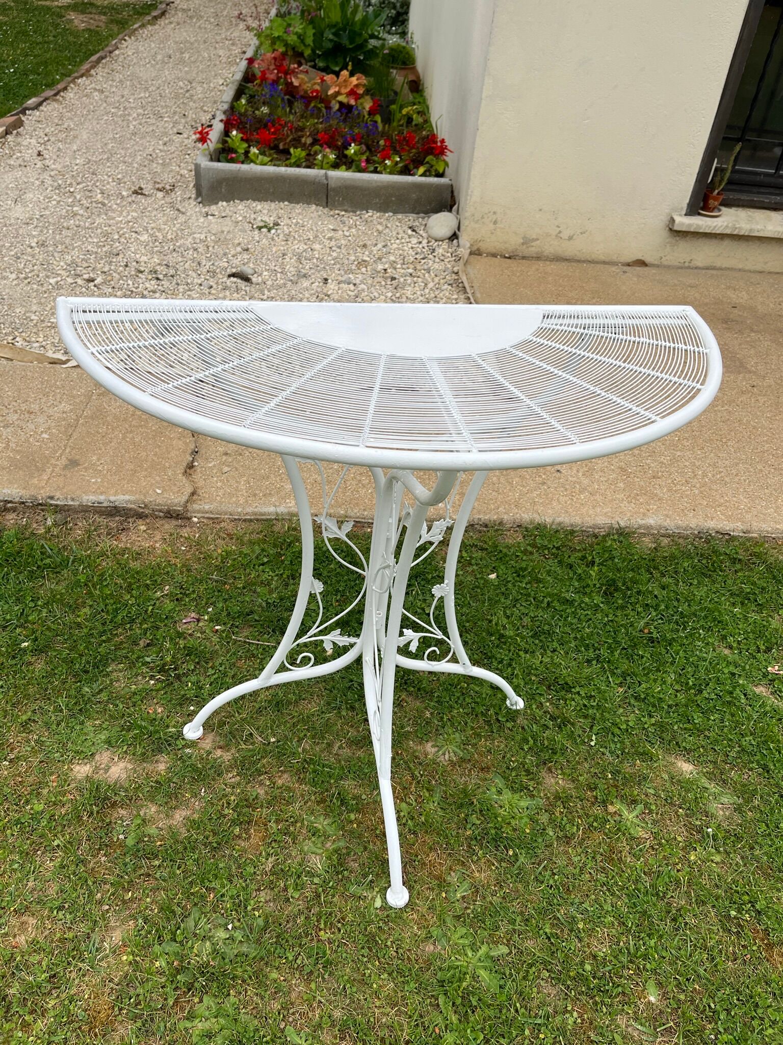 Console table Half-Moon wrought iron