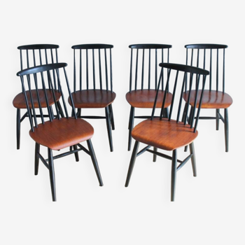 Set of 6 Fanett chairs by Tapiovaara