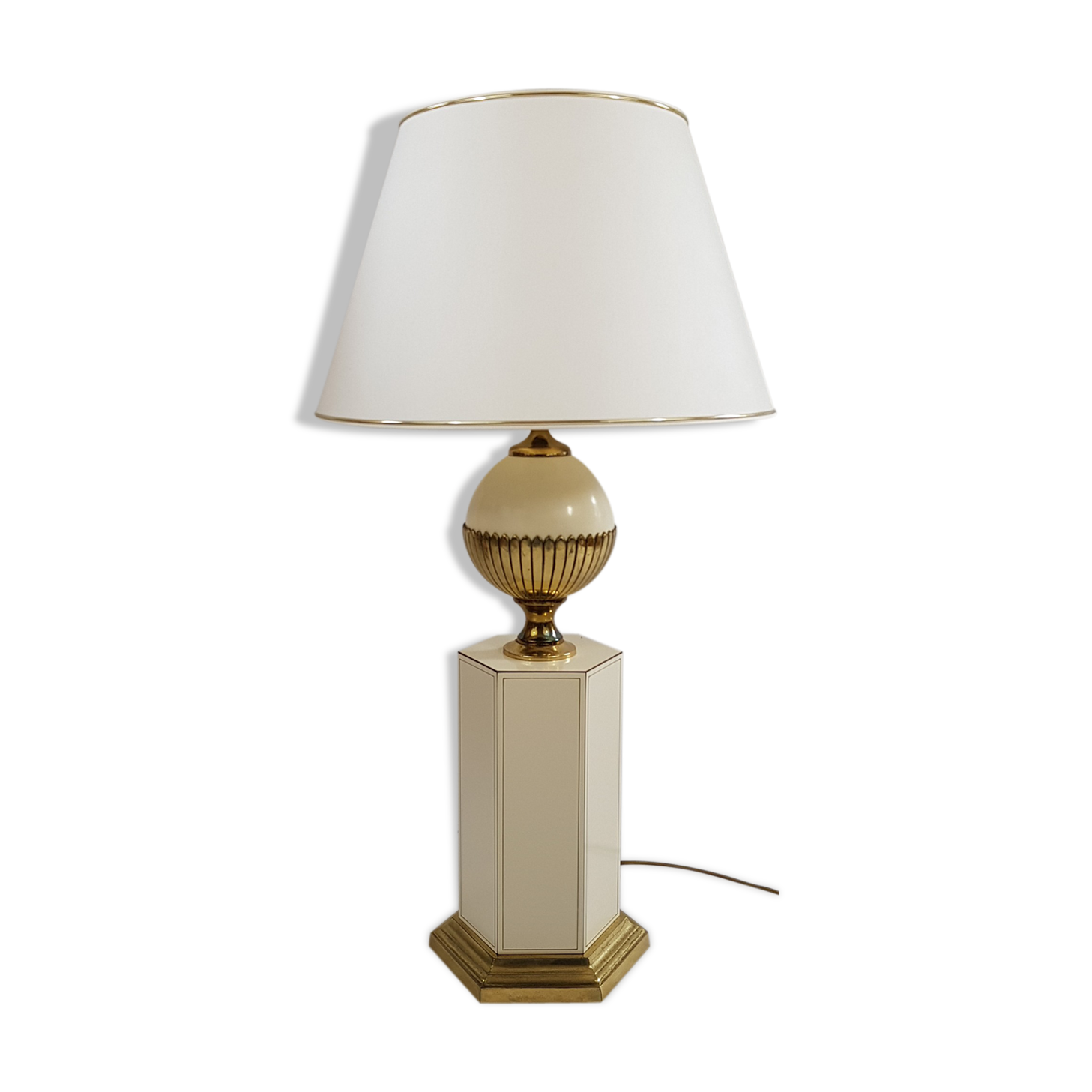 Neo-classical lamp beige and gold