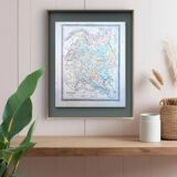 Russia, old map, printed in 1852.