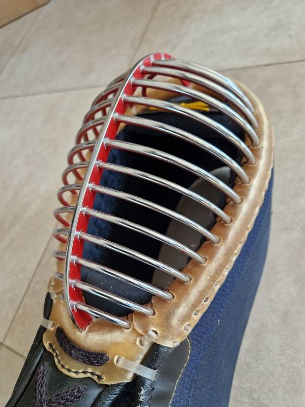 Japan - Men's Kendo protective mask in red lacquered metal - 1950