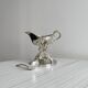 antique metal sauceboat with candle warmer and ladle