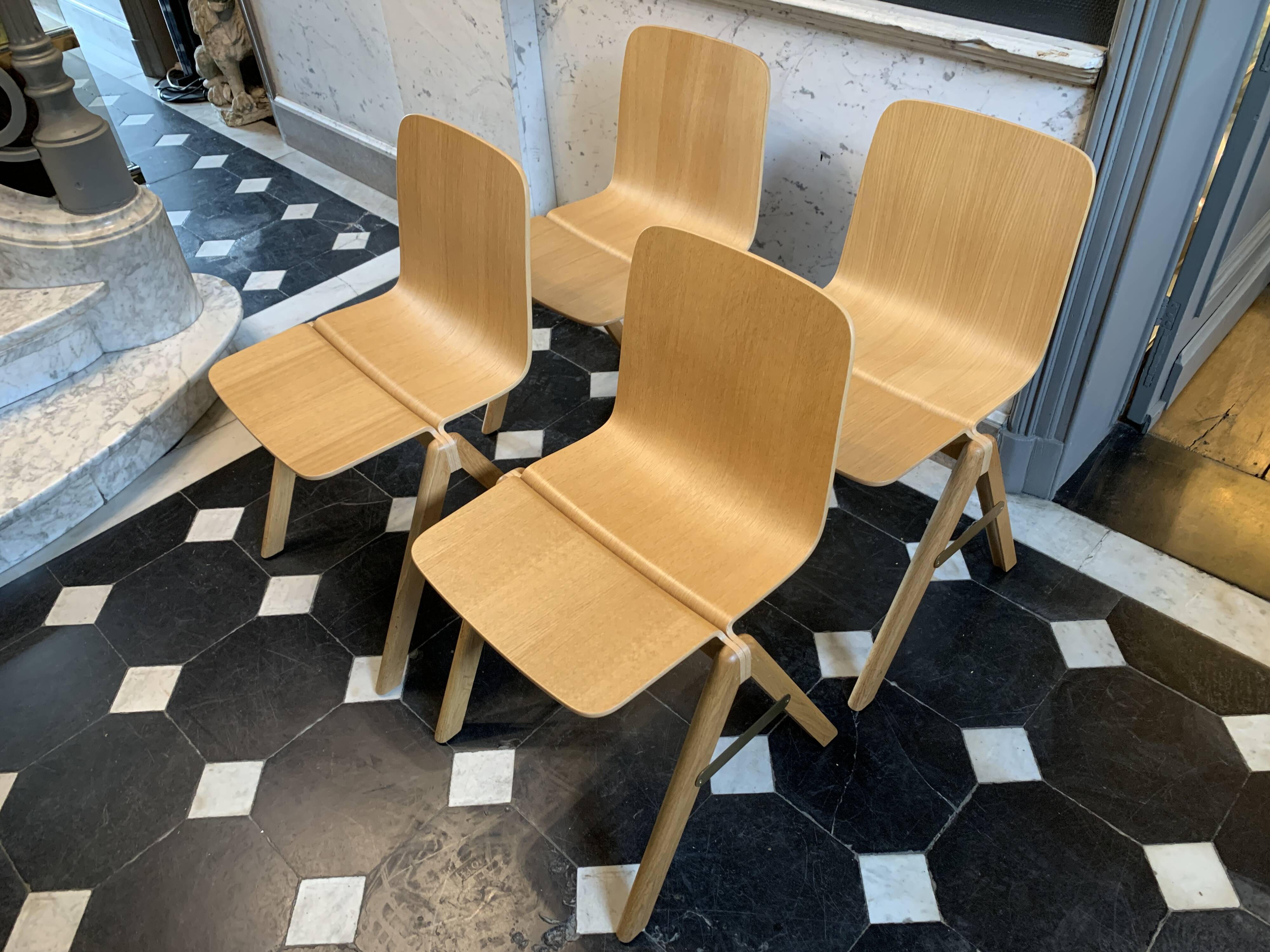 Set of 4 stackable chairs, Ronan & Erwan Bouroullec for HAY Copenhagen.