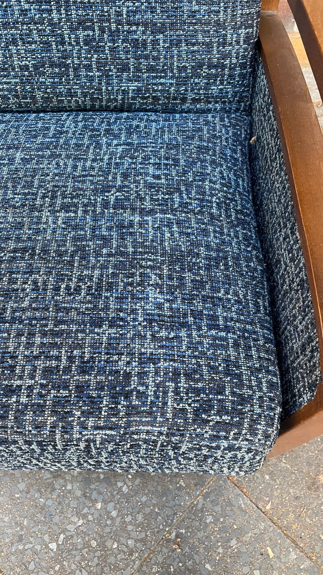 Daybed sofa from the 60s in wood and fabric
