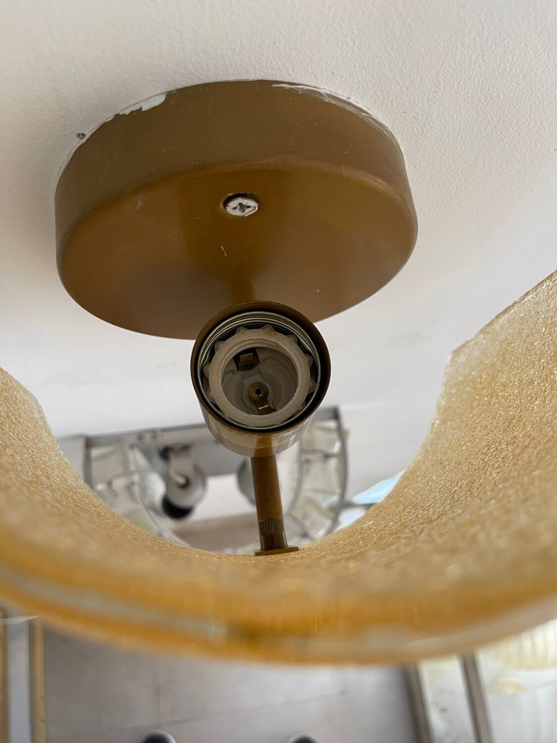 6 Murano glass sconces with gold inlays, Italy 1990