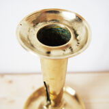Brass candlestick with pusher