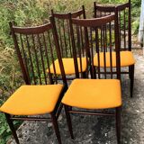 Mahogany chairs top vintage backrest 60s