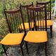 Mahogany chairs top vintage backrest 60s