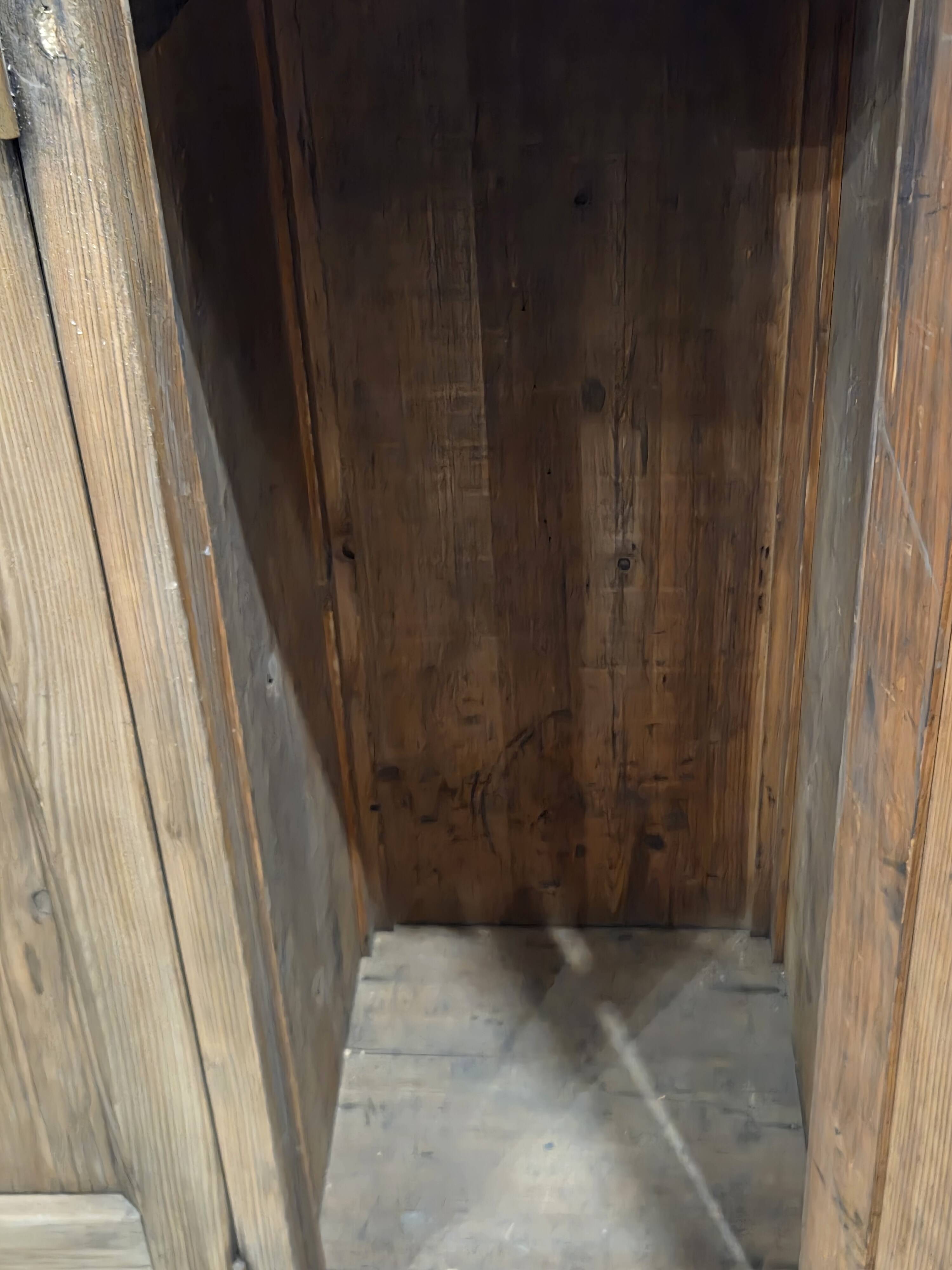 wooden changing room