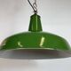 Suspension industrielle en émail vert de Jackson Electrical, années 1960