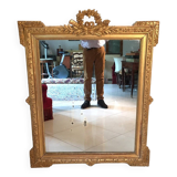 Louis XVI style and 19th century fireplace mirror