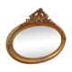 Oval mirror wood and gilded stucco 19th century