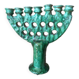 Tamegroute pottery menorah candle holder