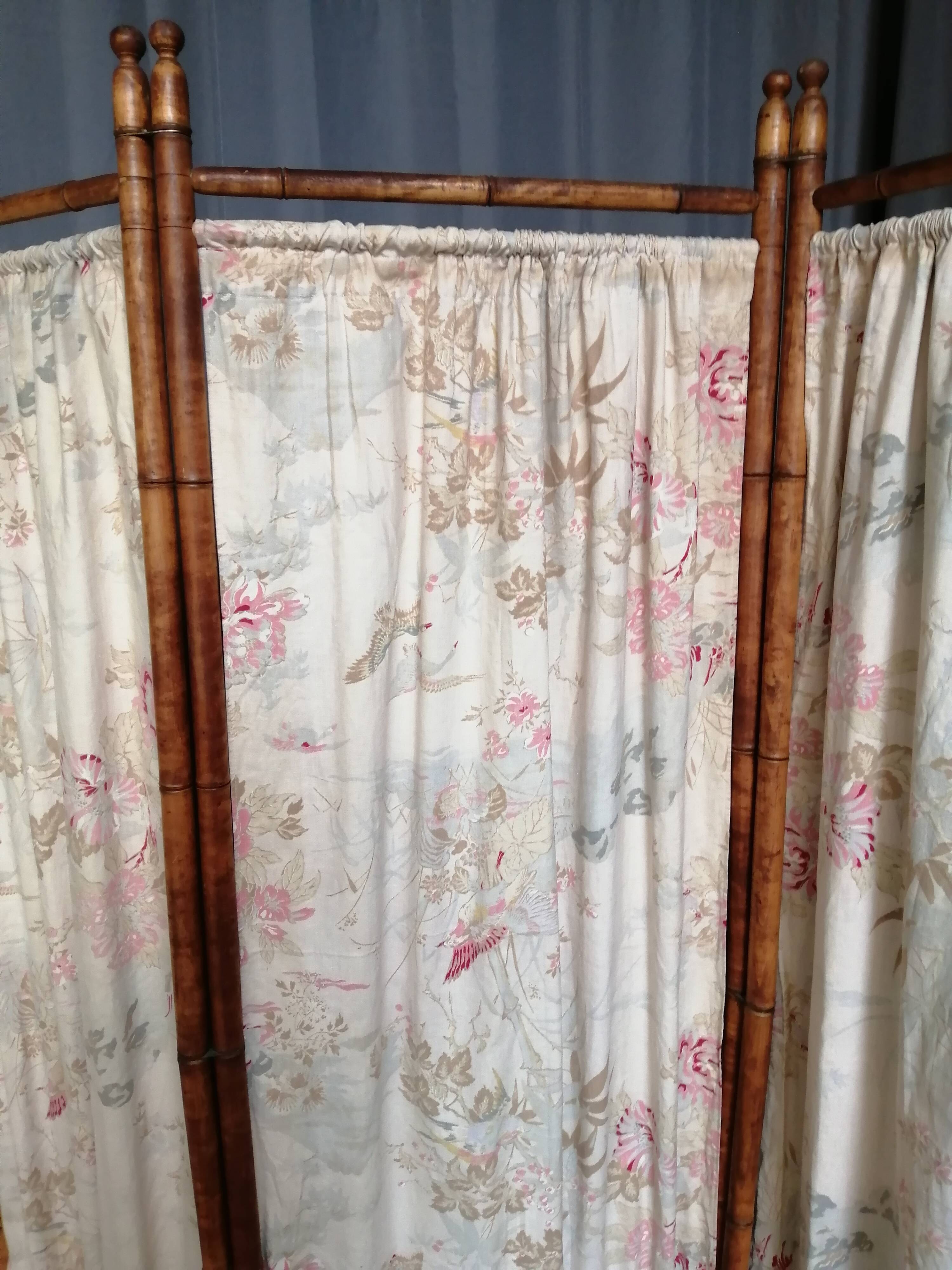 Vintage rattan screen