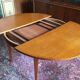 Table ronde rallonge intégrée vintage