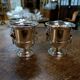 Pair of Medici shells in silver metal