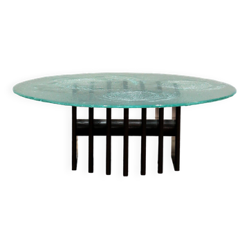 Table basse sculpturale en verre de Heinz Lilienthal 1970, Allemagne