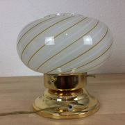 Lamp mushroom globe glass golden base