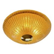 Venetian Lens Amber Graniglia Murano Glass Flush Mount by Simoeng