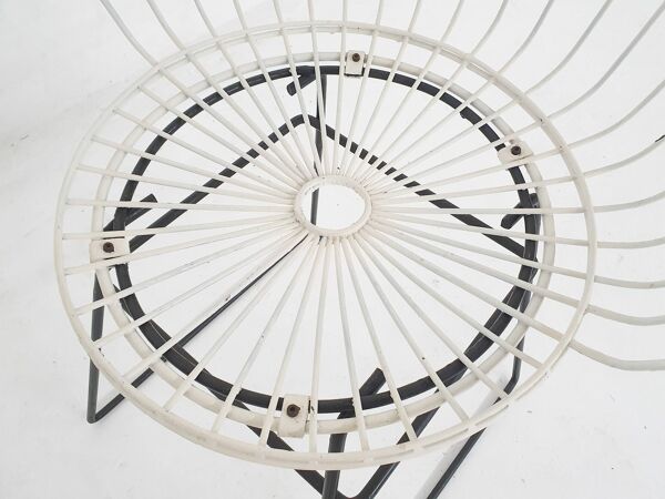 Chaises en fil de fer D. Dekker pour Tomado, Pays-Bas, années 1950