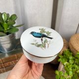 Round porcelain box "bird"