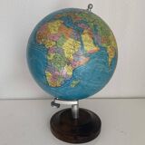 Large vintage 1985 terrestrial globe Taride wood - 38 cm